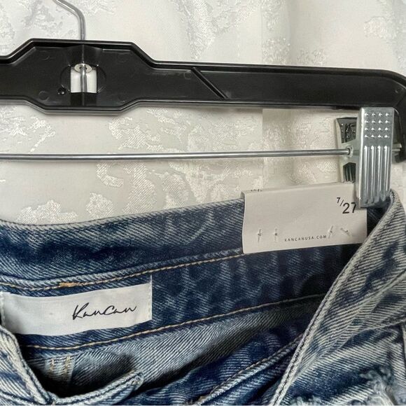 KanCan Ultra High Rise Bermuda Distressed Denim Shorts - Picture 4 of 7